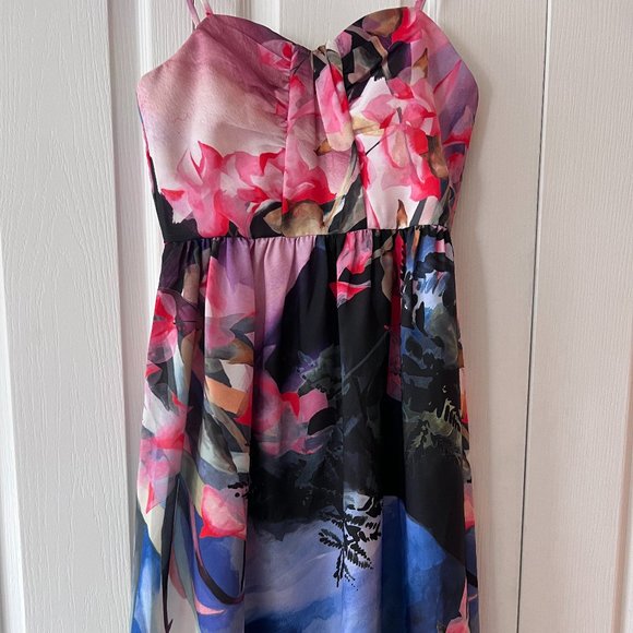 Anthropologie Corey Lynn Calter Watercolour Dress Size 2P - Picture 2 of 9